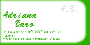 adriana baro business card